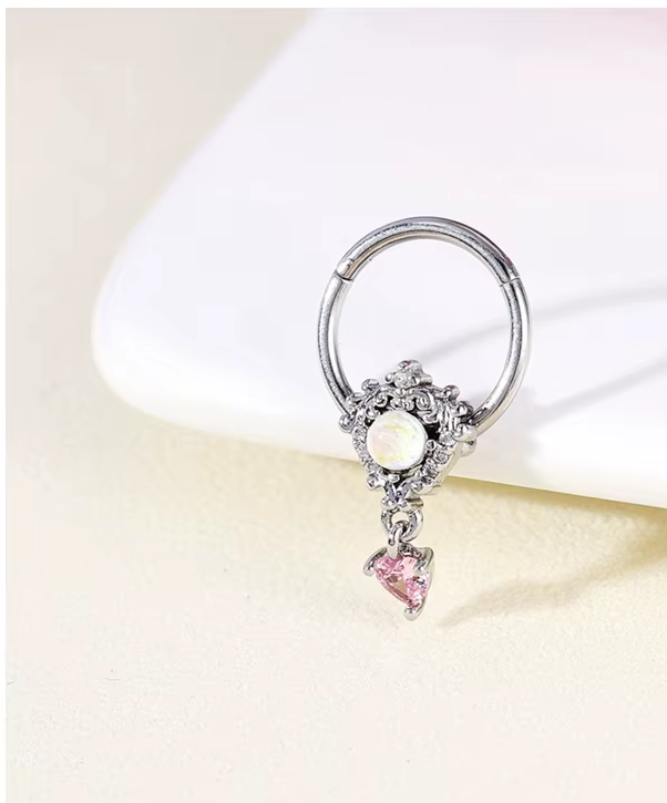 Septum - 16g Heart Dangle-hotRAGS.com