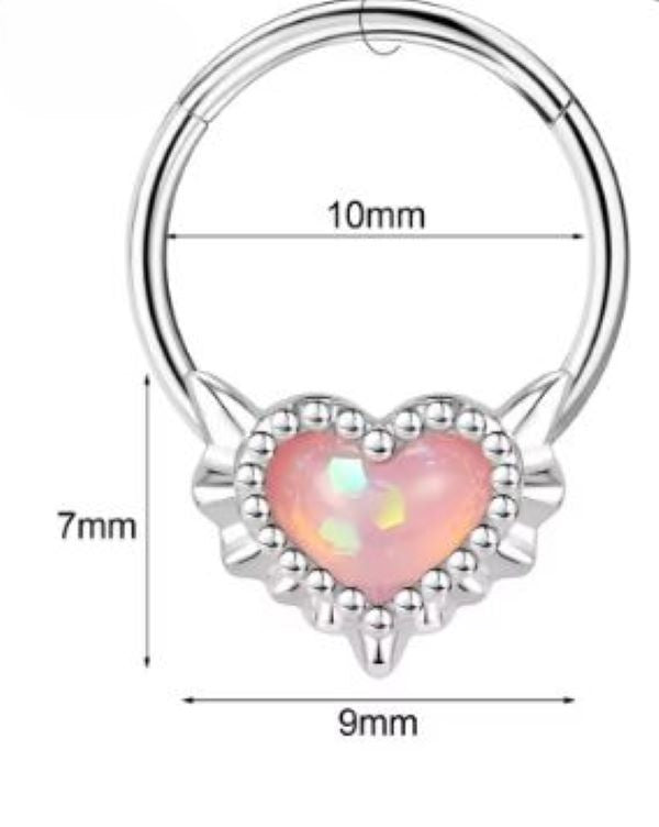Septum - 16g Heart Wings-hotRAGS.com