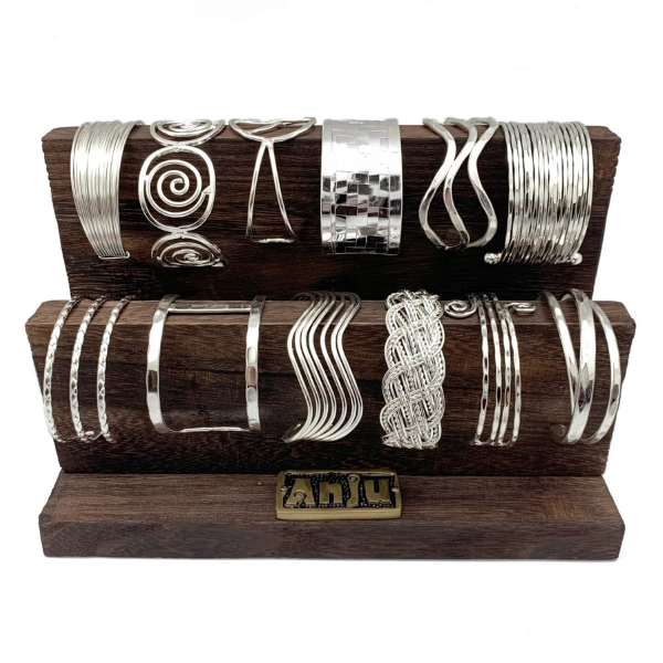 BRACELET- SILVER CUFF ADJUSTABLe-hotRAGS.com