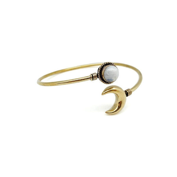 Bracelet - Tanvi Gold Moonstone-hotRAGS.com