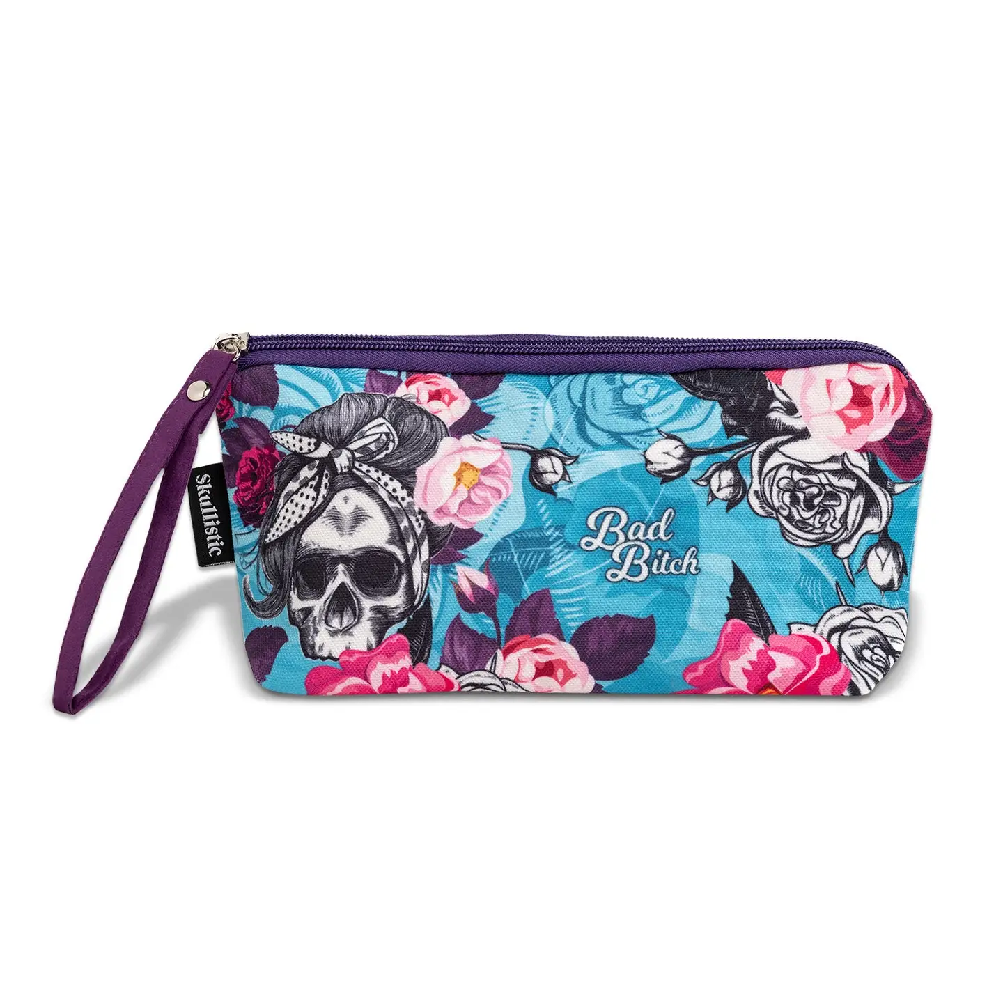 Makeup Bag - Skull Bad Bitch-hotRAGS.com