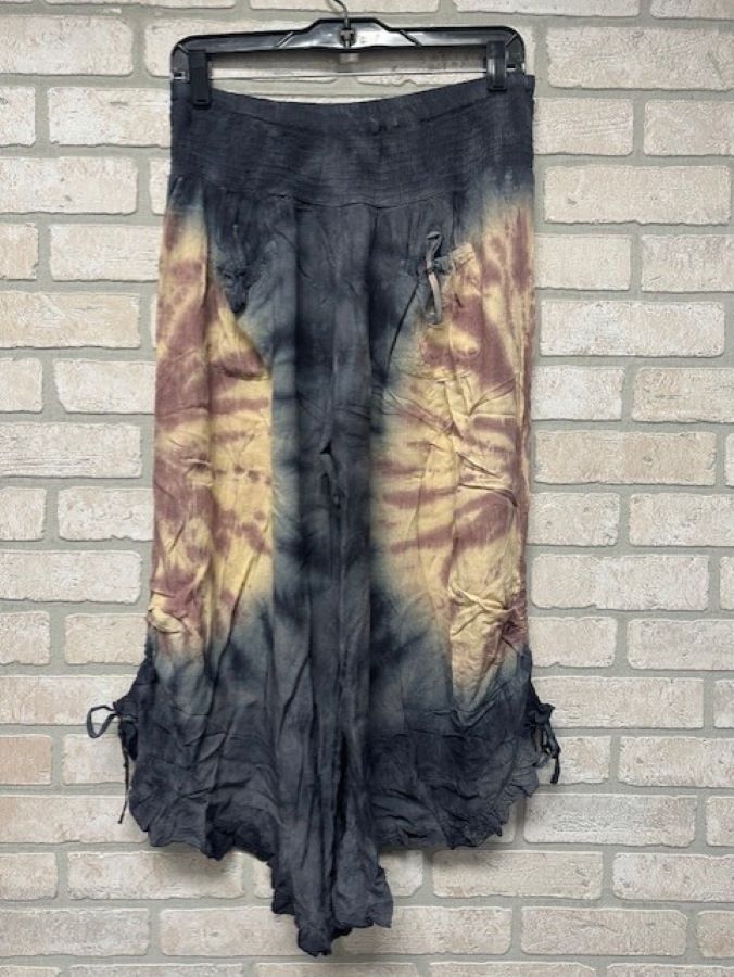 Pants - Gaucho Tie-dye - Black - hotRAGS.com