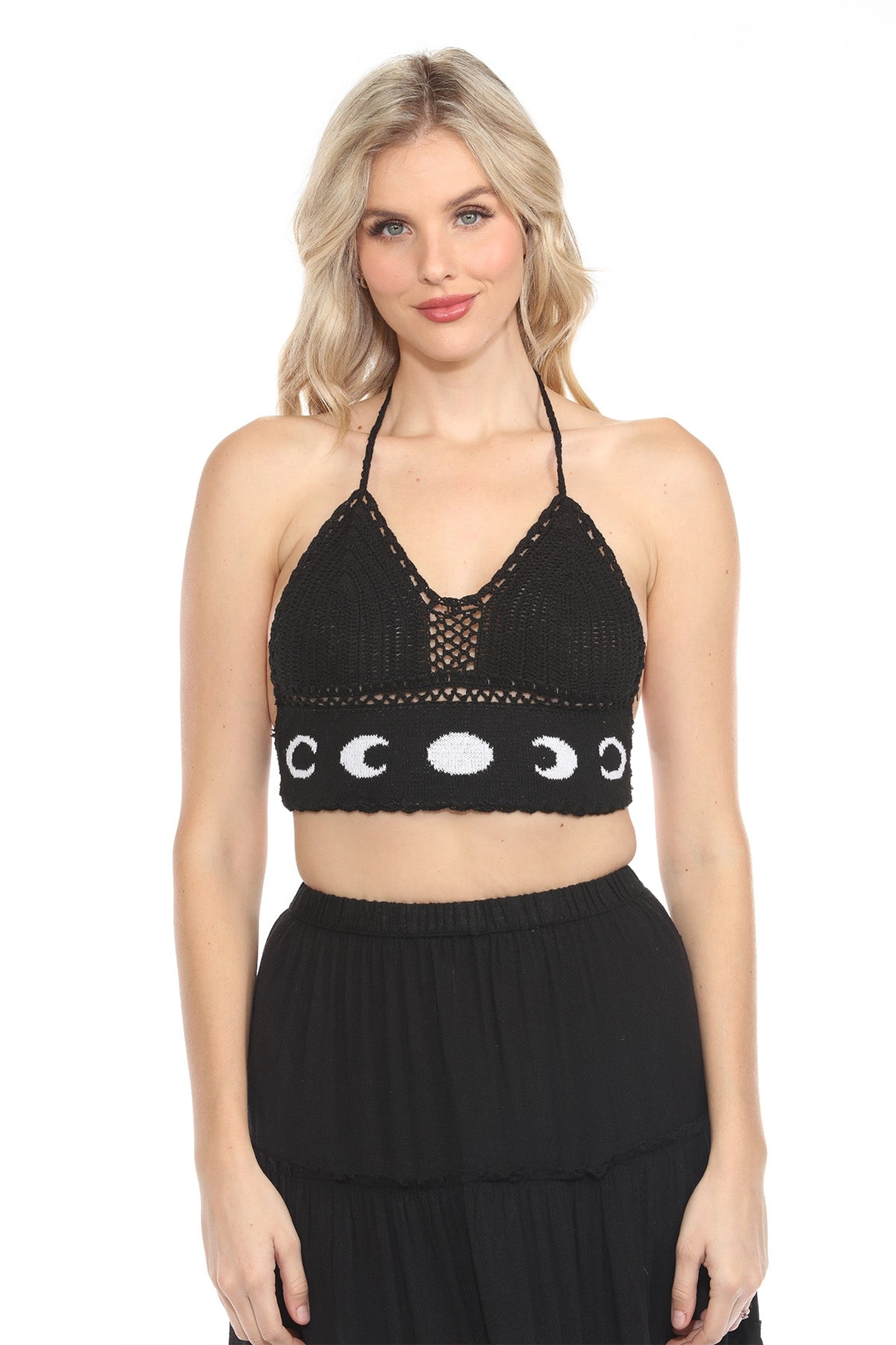 Jr Halter - Crochet Moon - Black-hotRAGS.com