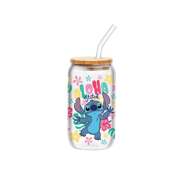 GLASS TUMBLER - LILO And Stitch ALOHA - 16OZ-hotRAGS.com