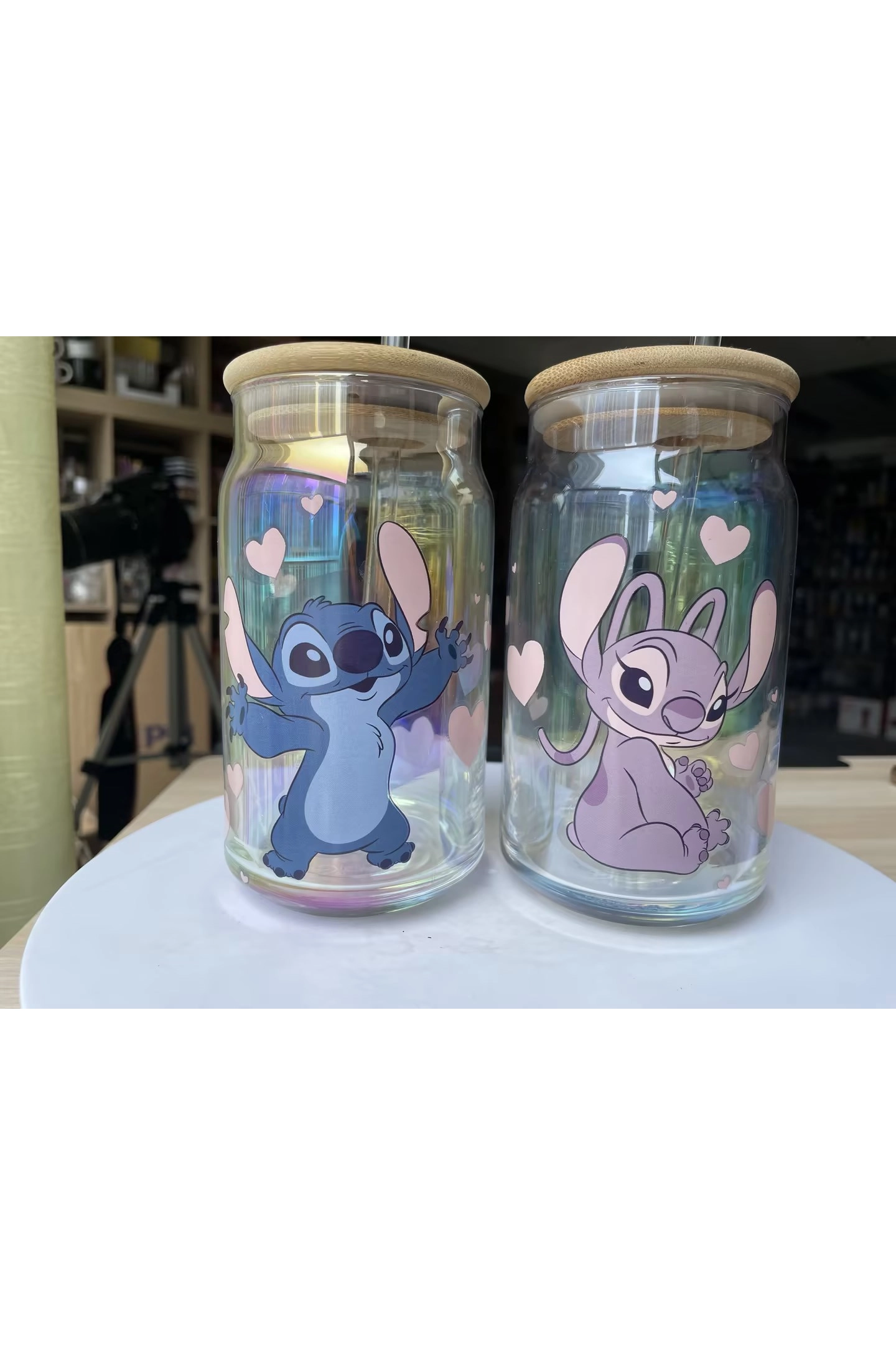 GLASS TUMBLER Set - 2PC STITCH ANGEL-hotRAGS.com