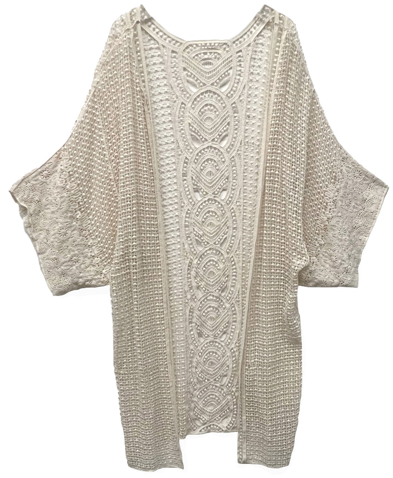Kimono - Cardigan Crochet - Ivory - hotRAGS.com