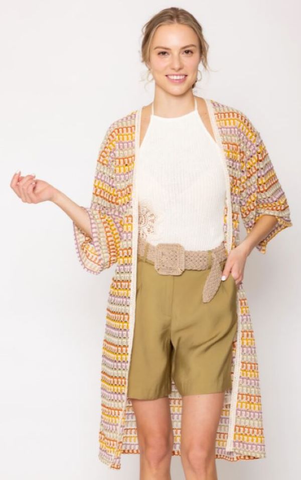 Kimono - Cardigan Crochet Multi - hotRAGS.com