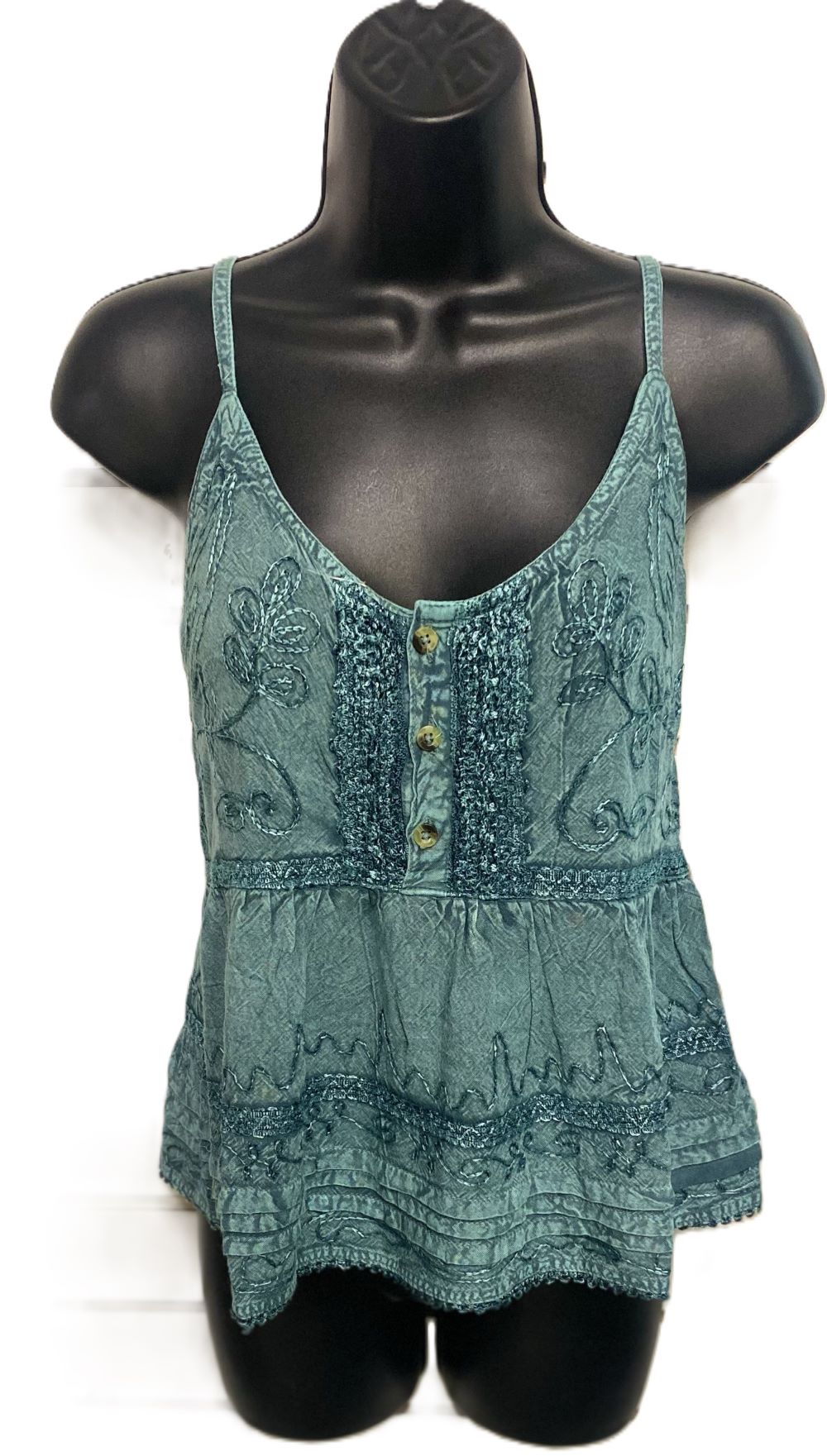 Jr Tank Top - Acid Wash Tank Top Buttons - hotRAGS.com