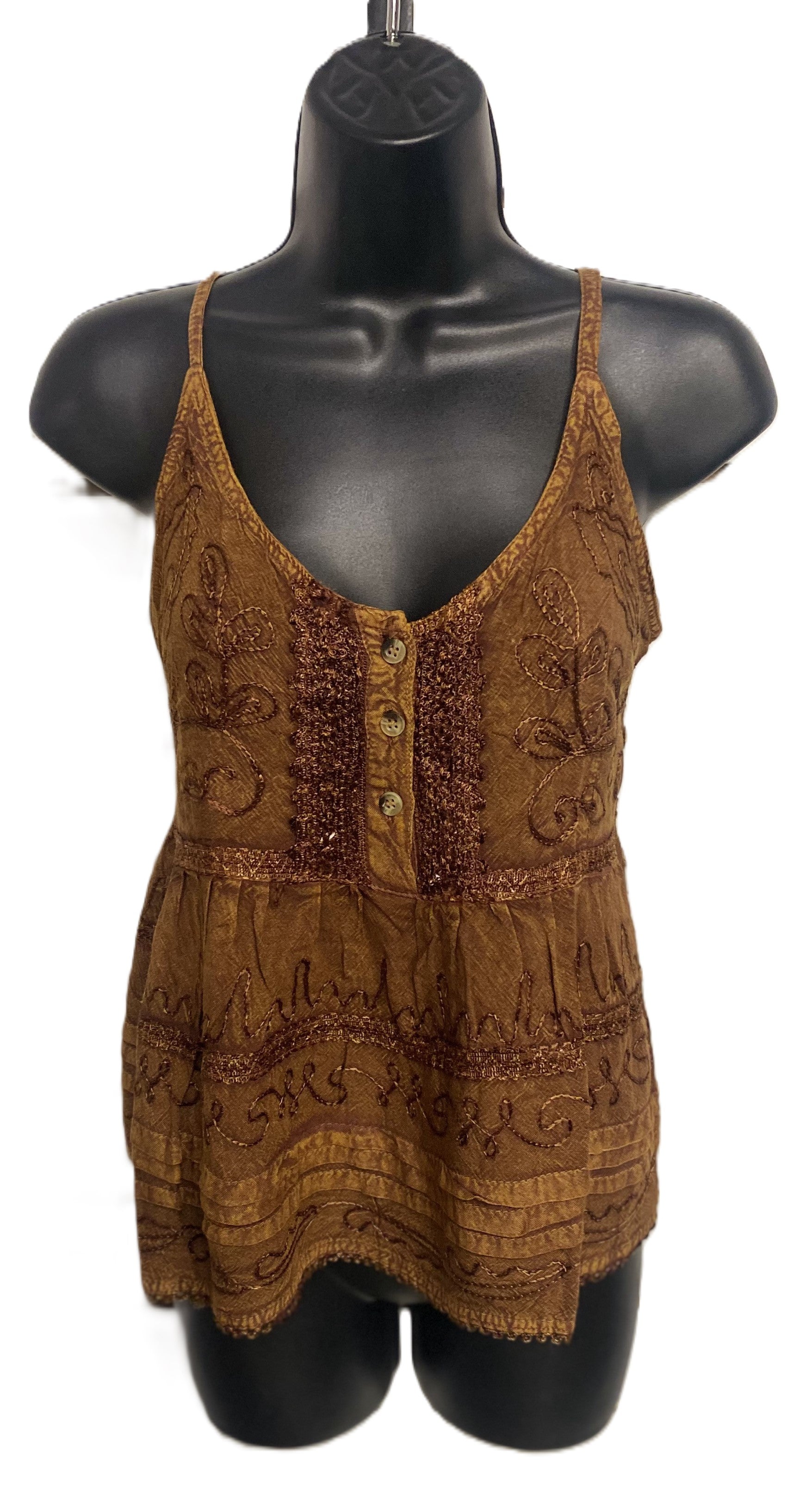 Jr Tank Top - Acid Wash Tank Top Buttons - hotRAGS.com