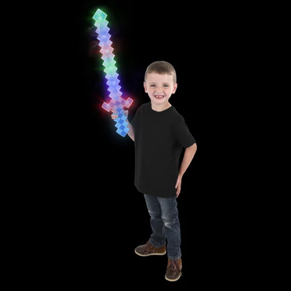 TOY - Light-Up Blue Pixel Sword 24in-hotRAGS.com