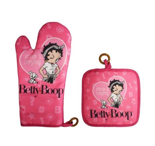 Kitchen Oven Mitt Set - Potholder Betty Boop-hotRAGS.com