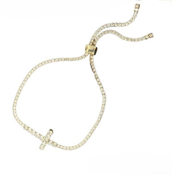 Bracelet - Cross - Gold - hotRAGS.com