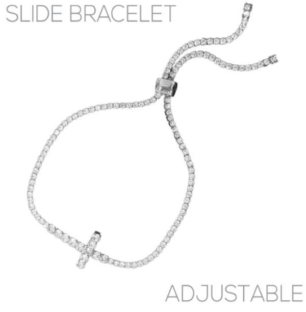 Bracelet - Cross - Silver - hotRAGS.com