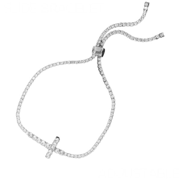 Bracelet - Cross - Silver - hotRAGS.com