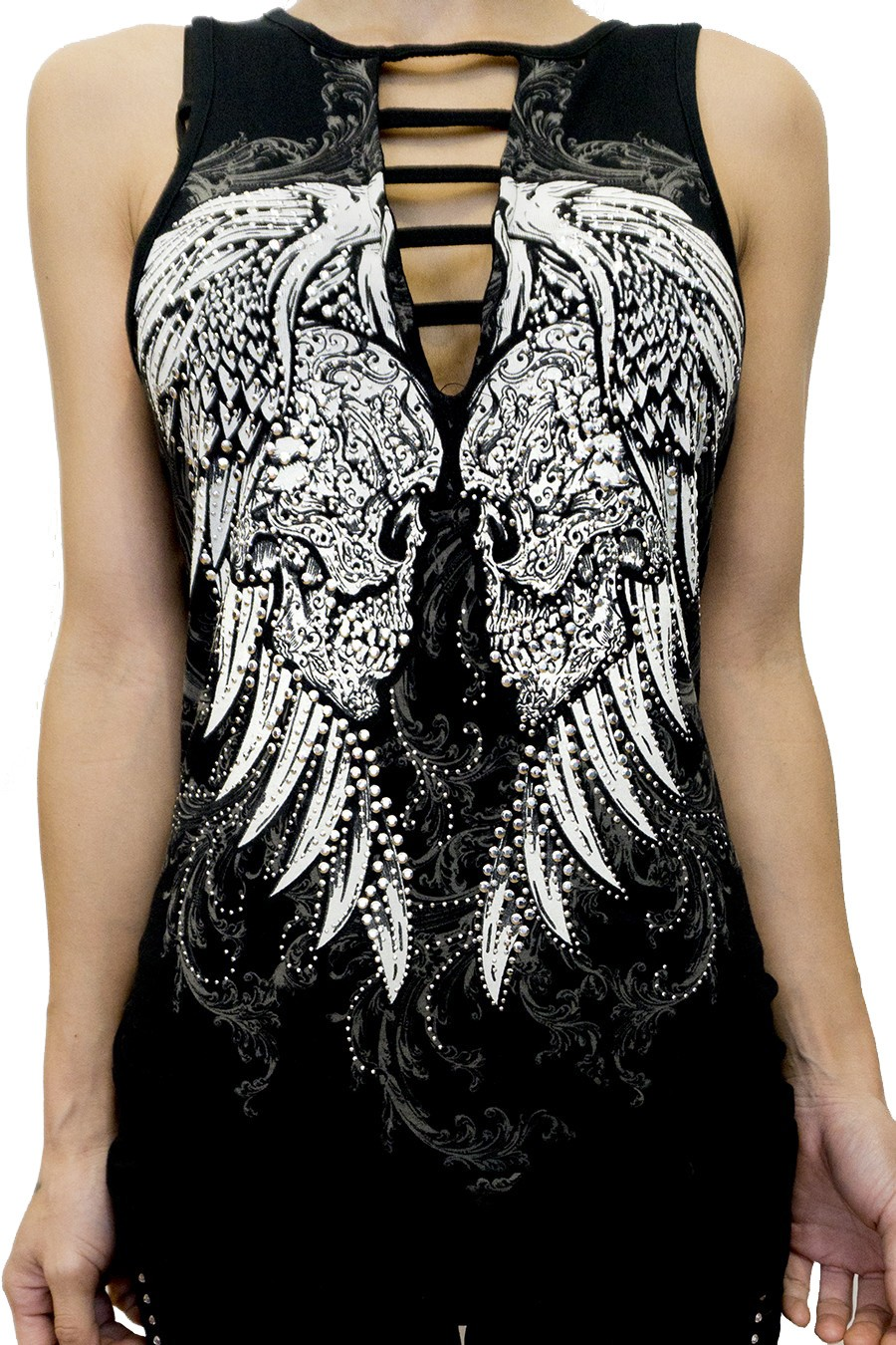 Jr Tank Top - Skull Wings - hotRAGS.com