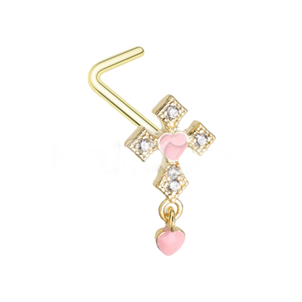 Nose L - Cross Heart - Gold - hotRAGS.com