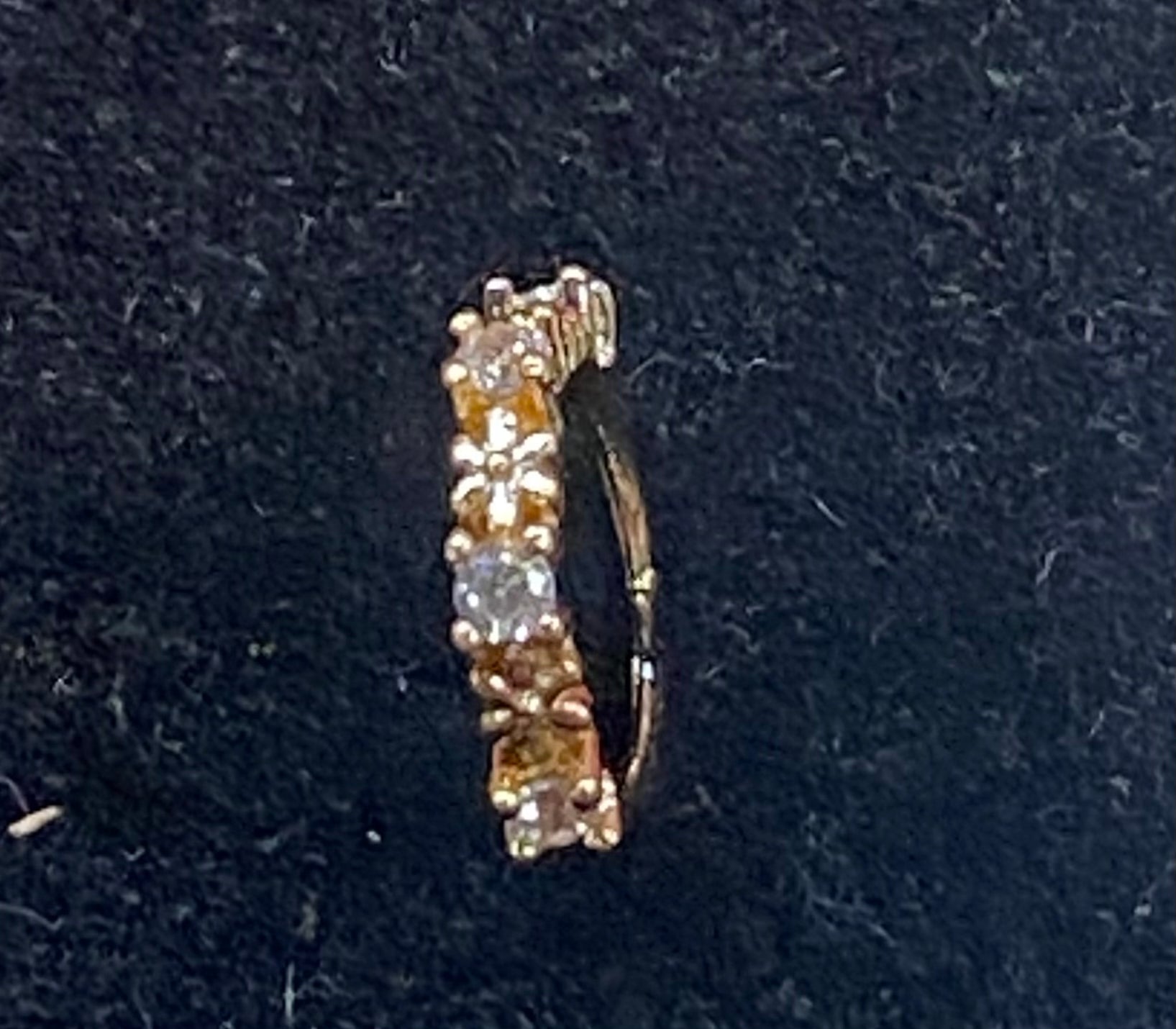 Nose - Hoop Flower Cubic Zirconia - Gold - hotRAGS.com