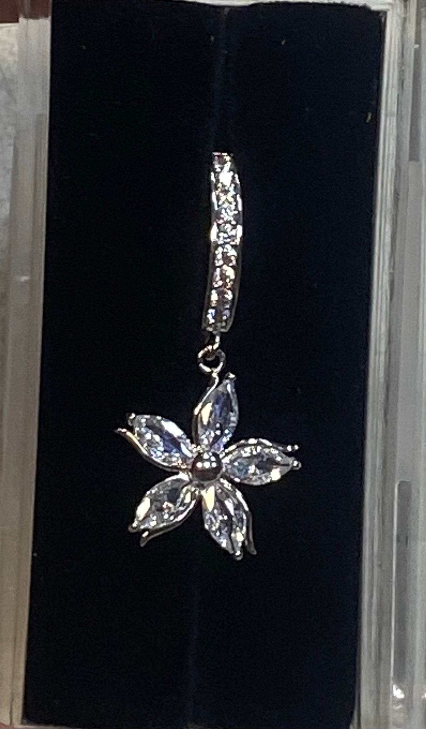 Belly Ring - Hinged Flower - Silver - hotRAGS.com