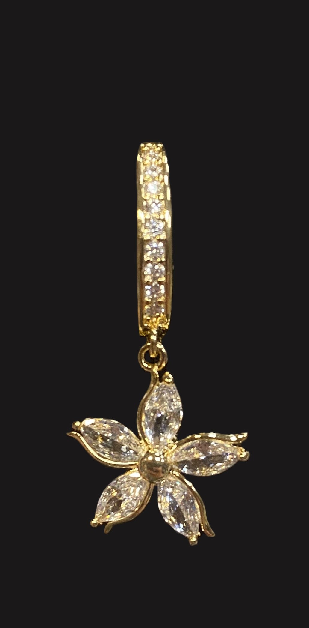 Belly Ring - Hinged Flower - Gold - hotRAGS.com