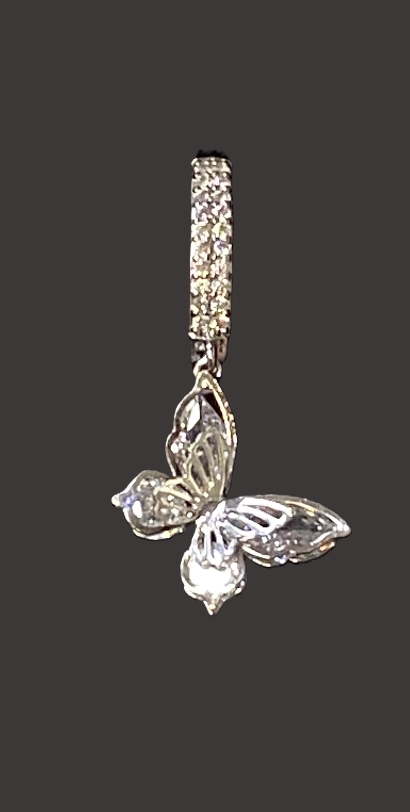 Belly Ring - Hinged Butterfly - Silver - hotRAGS.com