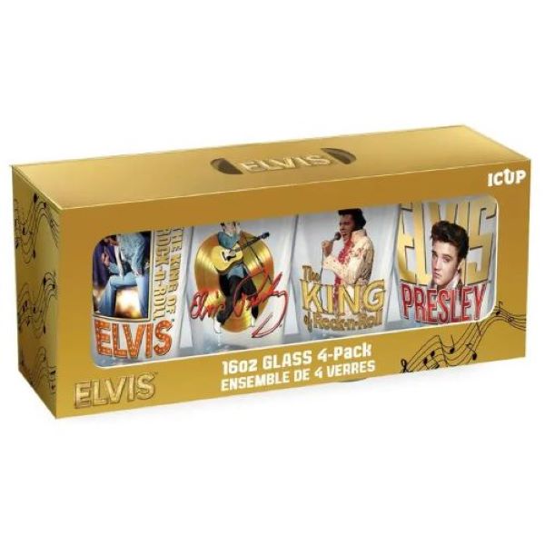 Glass Set - Elvis - 4 Pack - hotRAGS.com