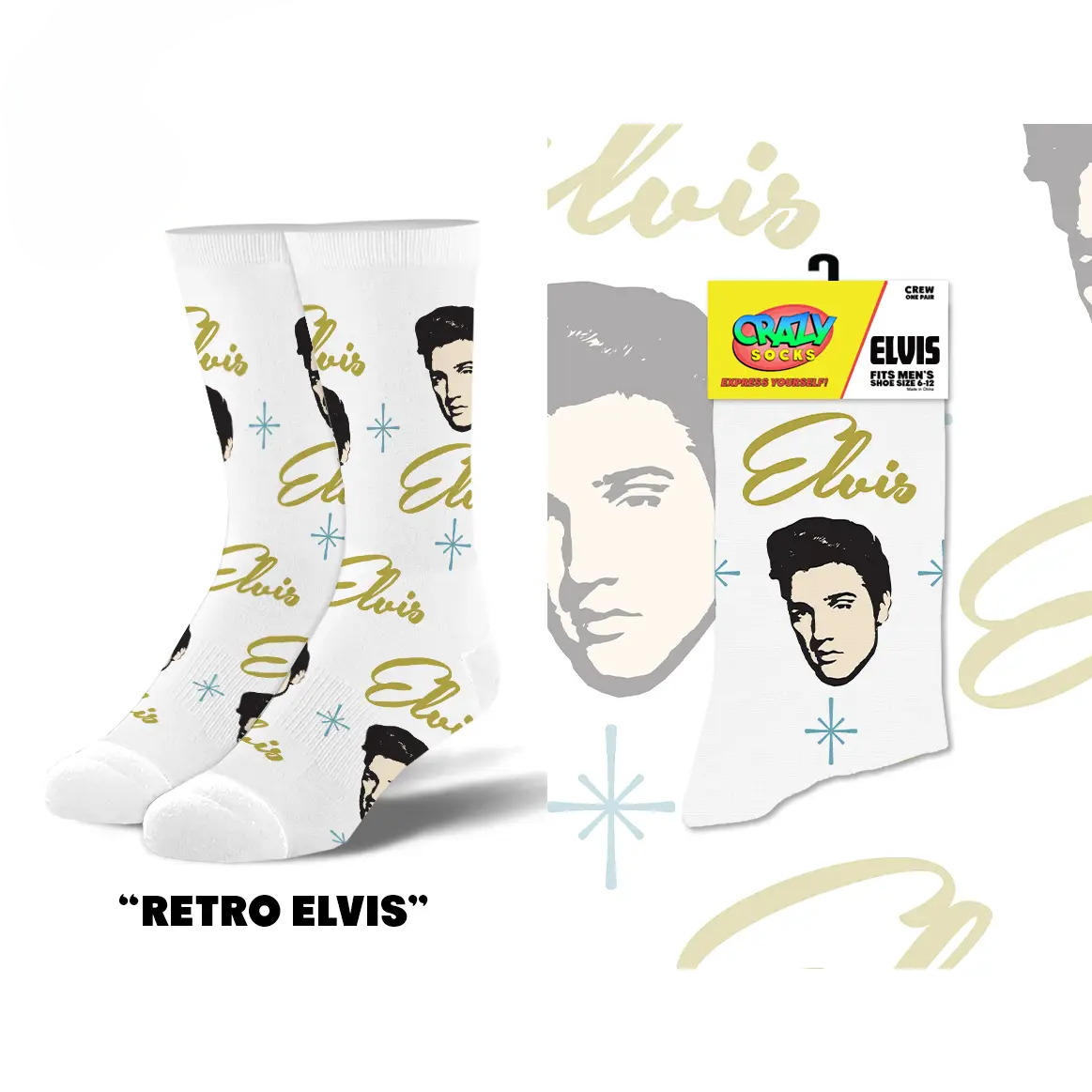 Socks - Elvis Retro Folded - hotRAGS.com