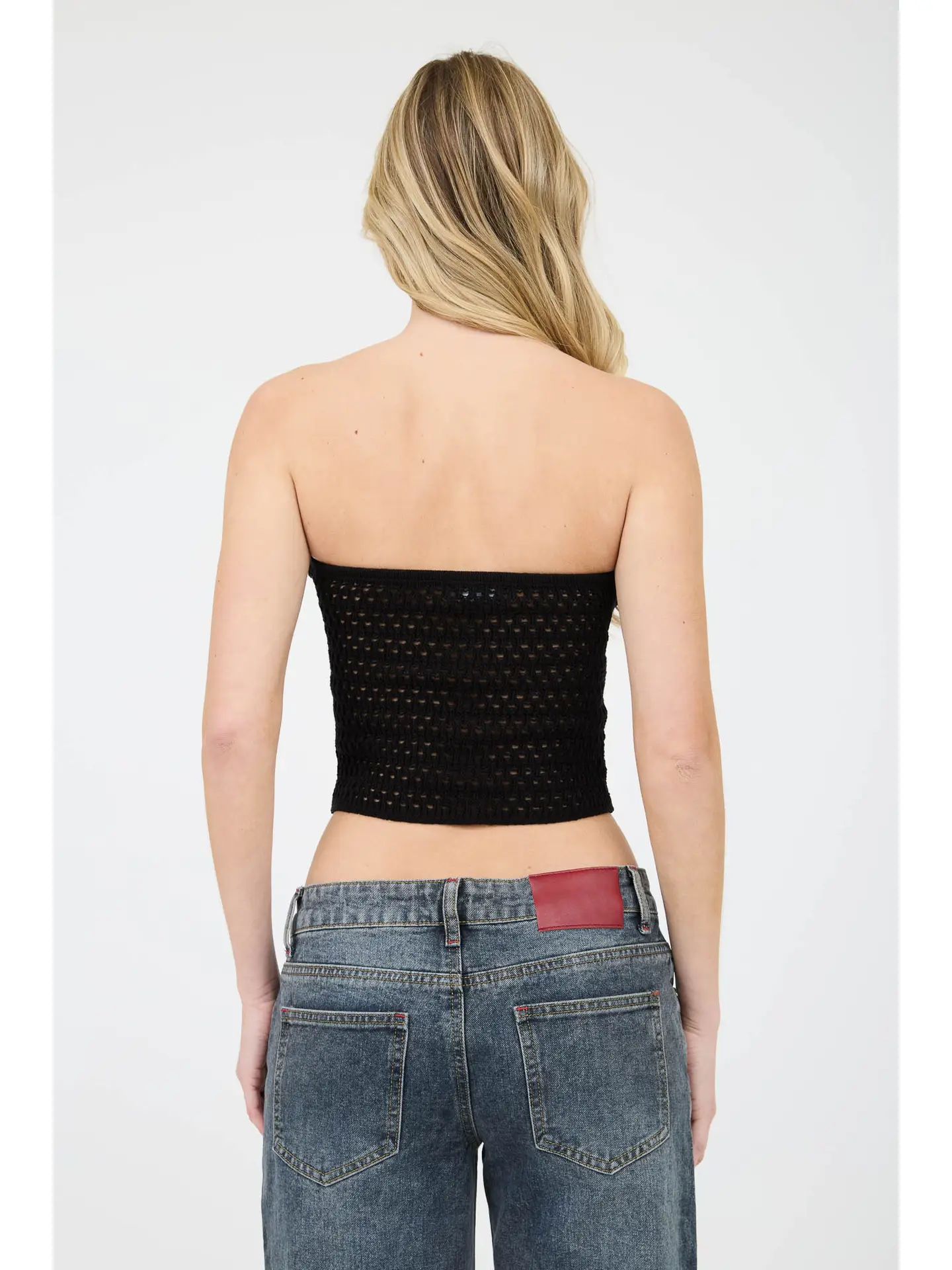Tube Top - Crochet Knit - Black - hotRAGS.com