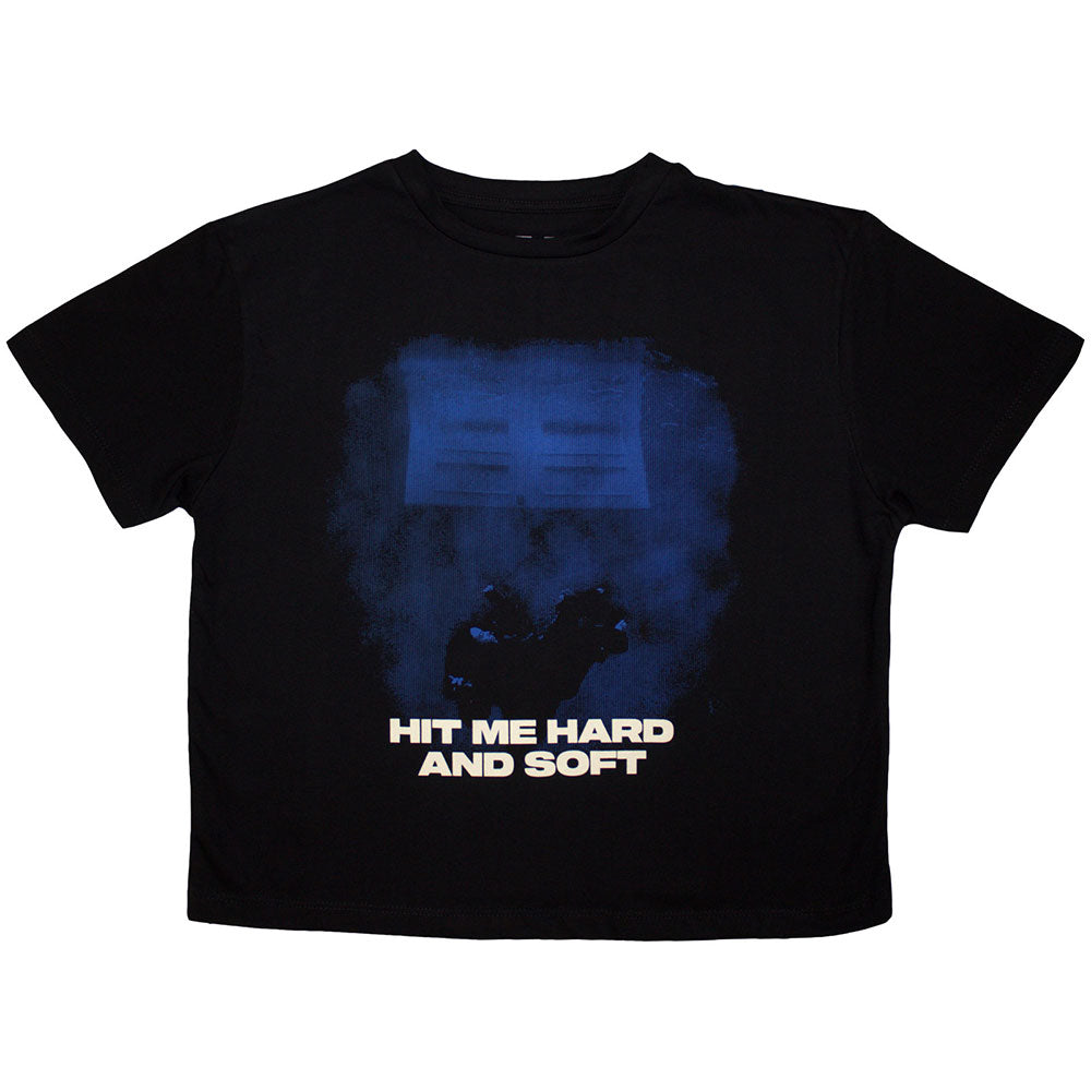T Shirt - Crop Billlie Eilish - Blue Lines - hotRAGS.com