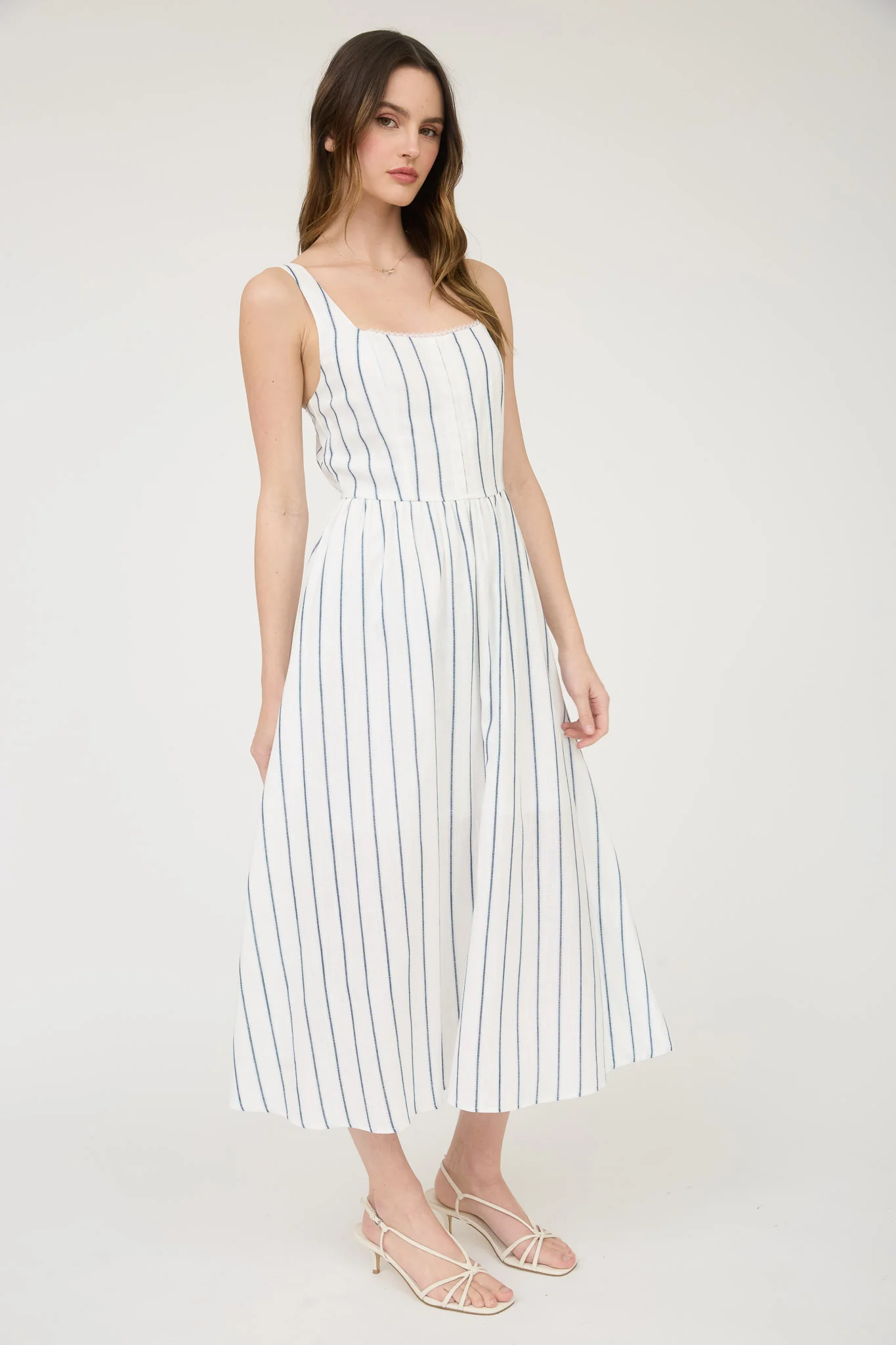 Dress - Midi Stripe Front Lace - hotRAGS.com