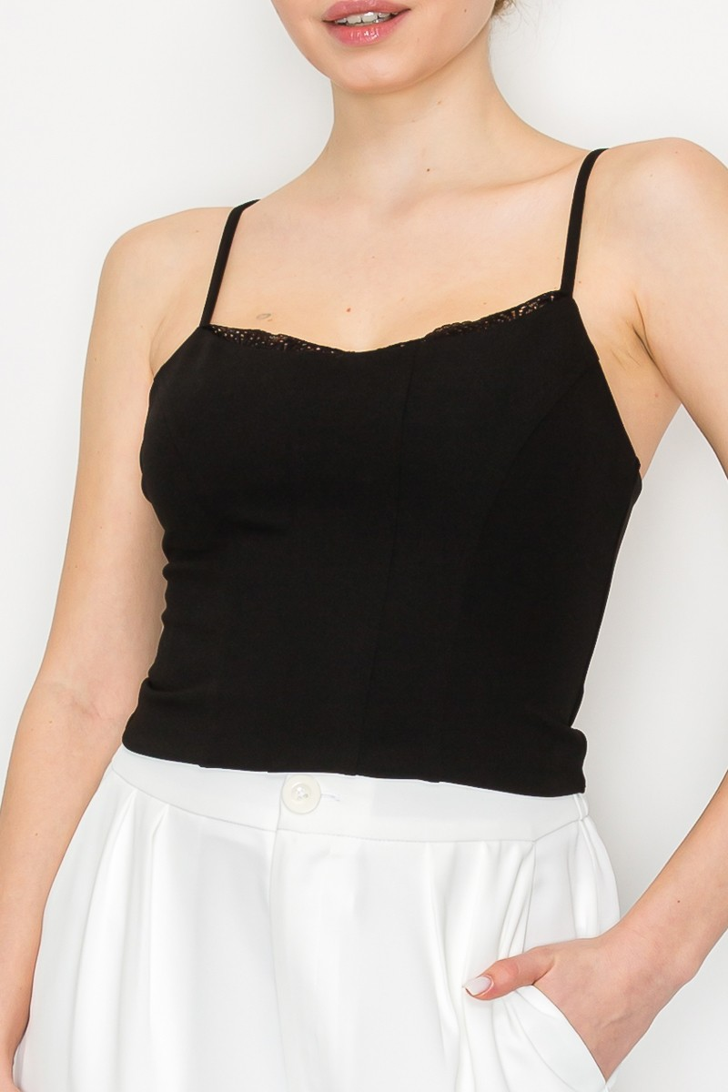 Jr Tank Top - Lace Up Corset - Black - hotRAGS.com