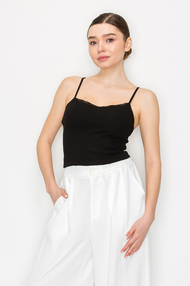 Jr Tank Top - Lace Up Corset - Black - hotRAGS.com