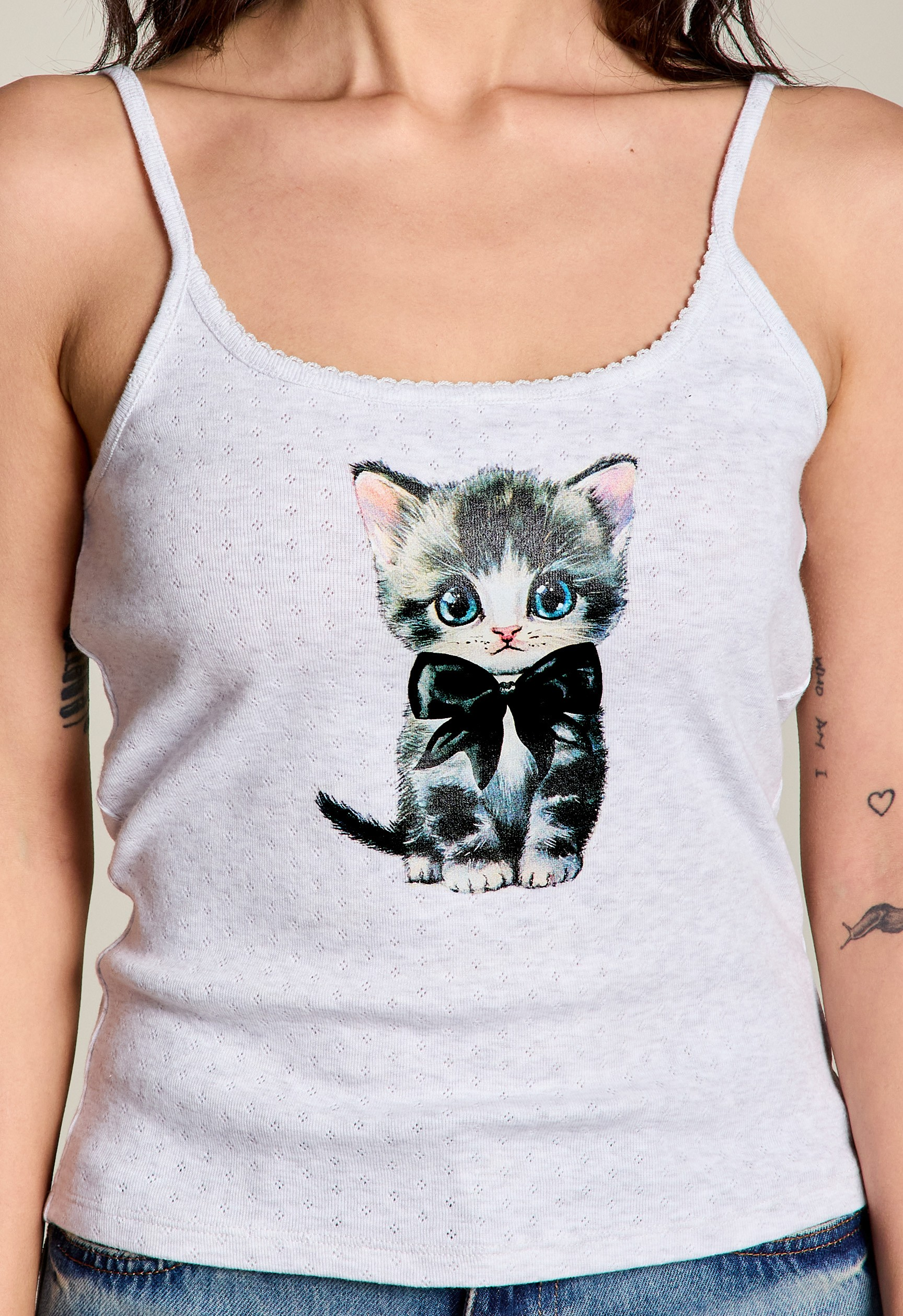 Jr Tank Top - Bow Tie Kitty - hotRAGS.com