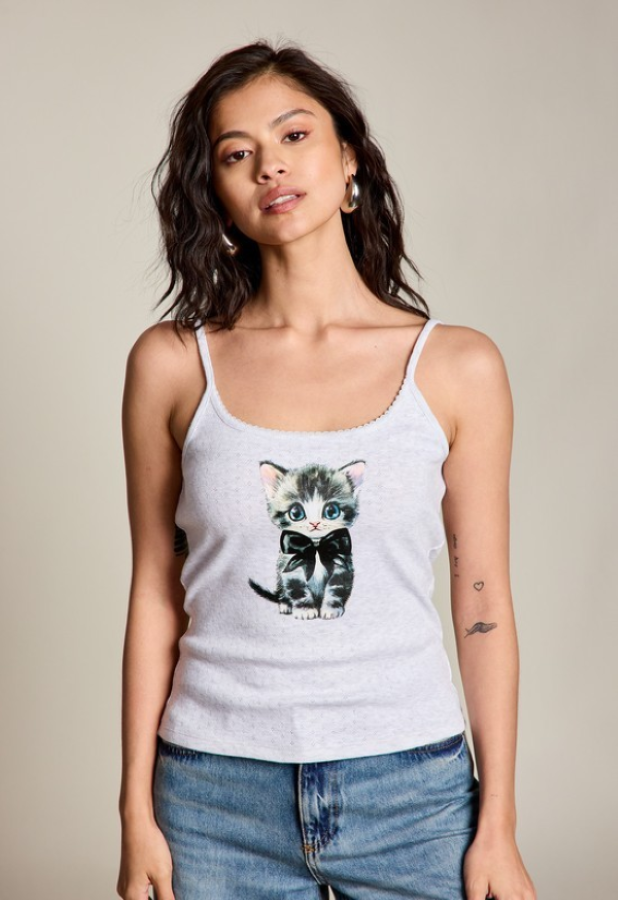 Jr Tank Top - Bow Tie Kitty - hotRAGS.com