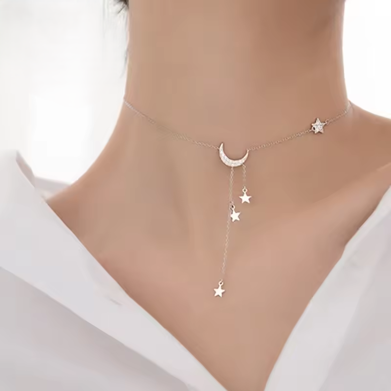 Necklace - Star Moon Tassel - hotRAGS.com