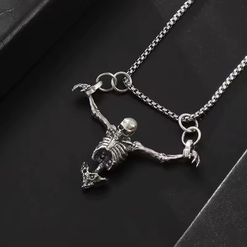 Necklace - Skeleton Hanging - hotRAGS.com