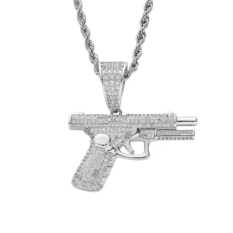 Necklace - Gun Pendant - hotRAGS.com