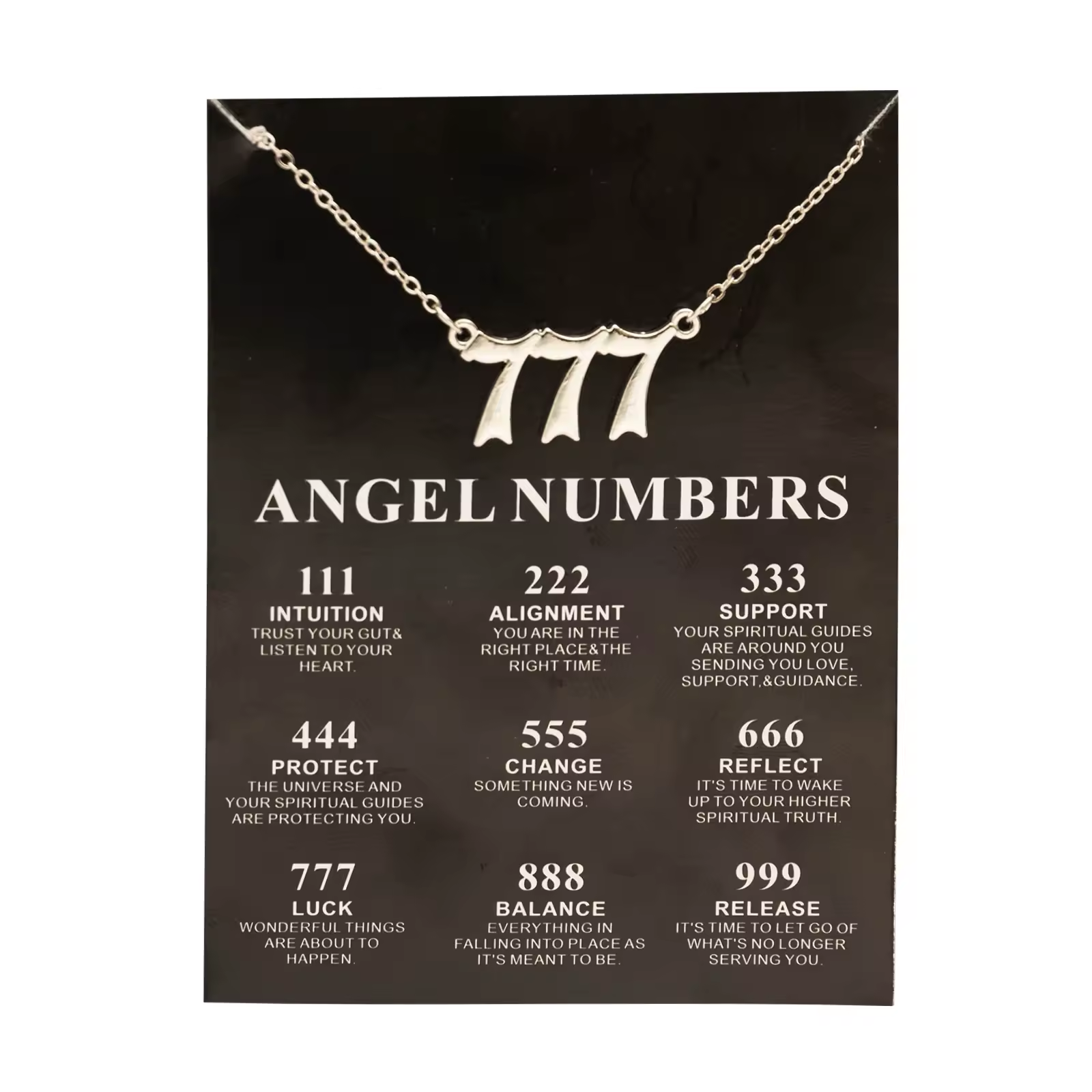 Necklace - Angel 777 - Silver - hotRAGS.com