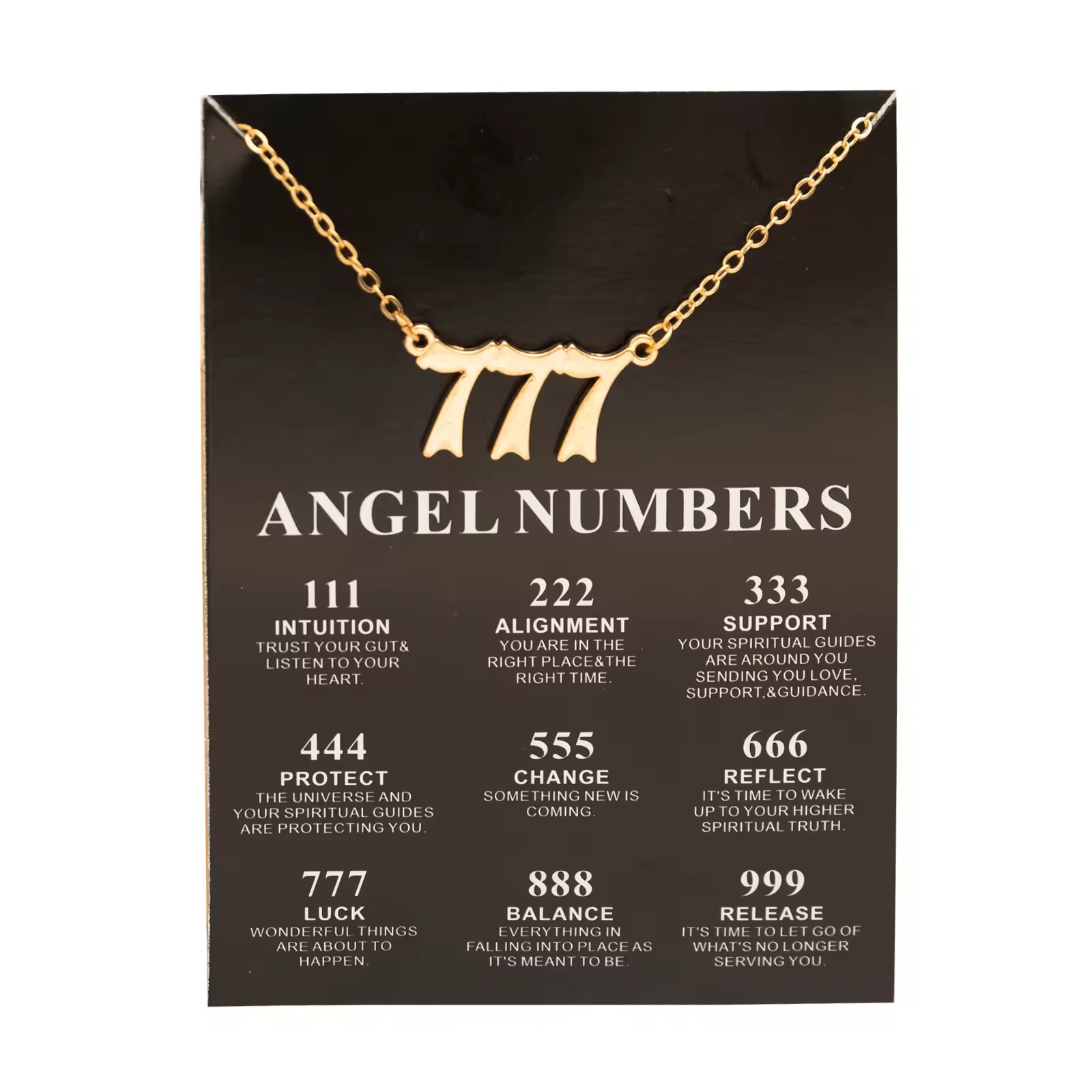 Necklace - Angel 777 - Gold - hotRAGS.com