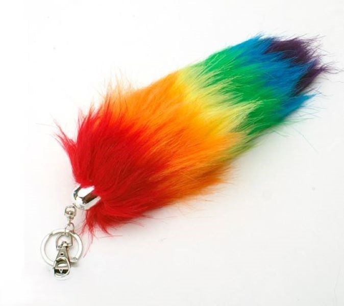 Keychain - Fox Tail Rainbow - hotRAGS.com