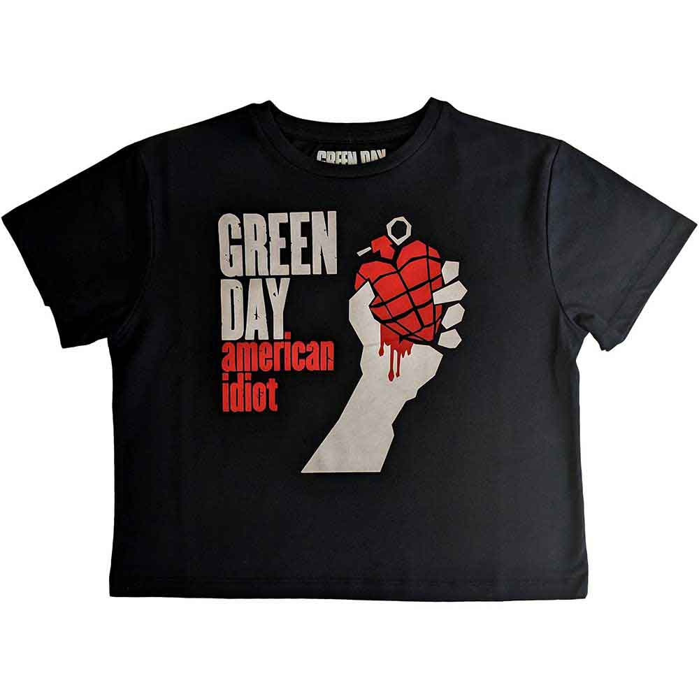 T Shirt - Crop Green Day American - hotRAGS.com