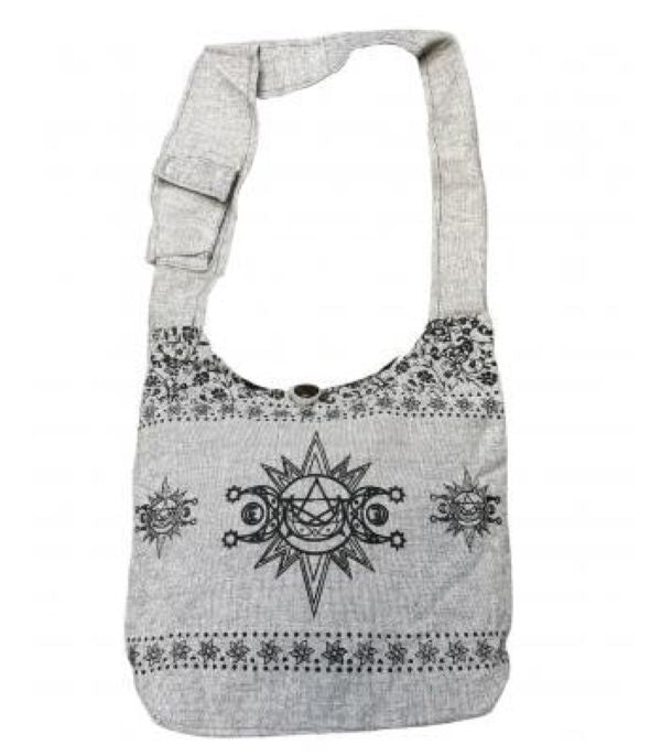 Bag - Celtic Sun Moon Shoulder Bag - Black And White - hotRAGS.com