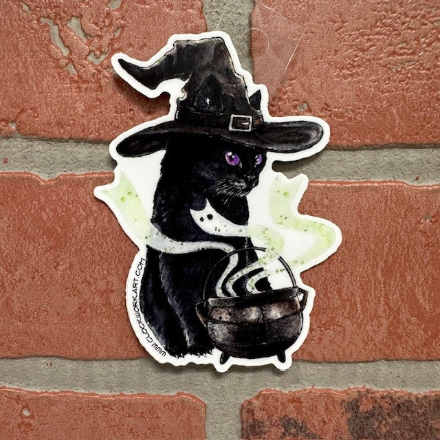 Sticker - Cat Witch - hotRAGS.com