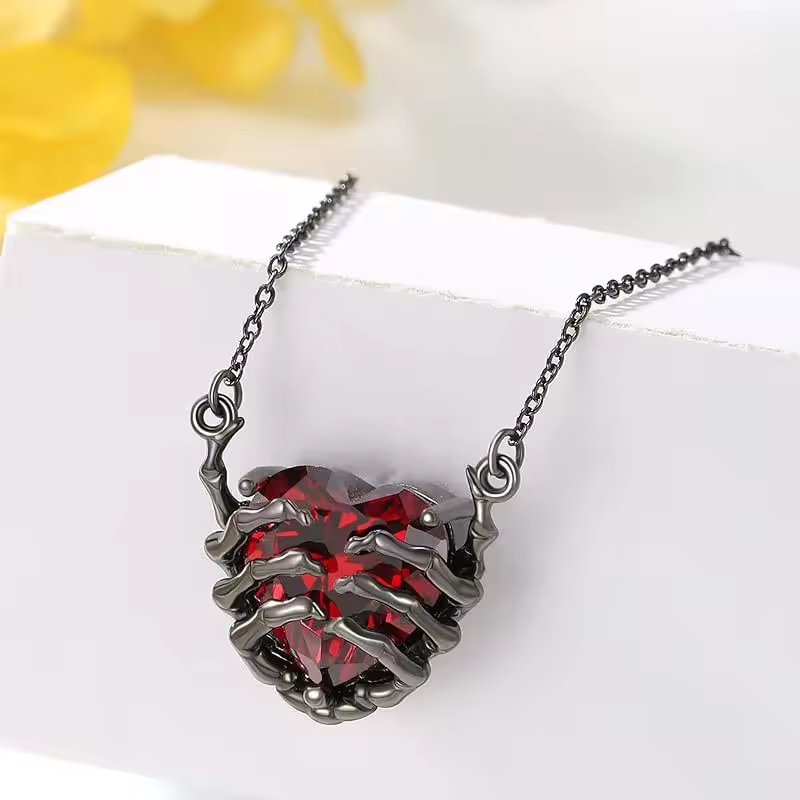 Necklace - Red Heart Claw - hotRAGS.com