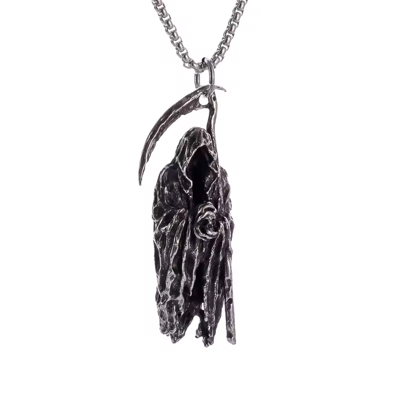 Necklace - Devil Reaper - Silver - hotRAGS.com
