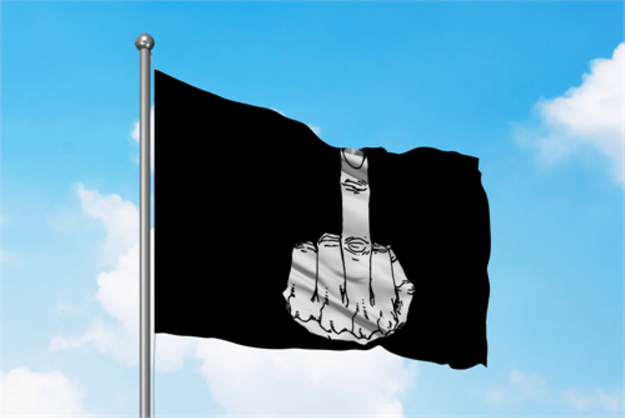Flag - Middle Finger - hotRAGS.com