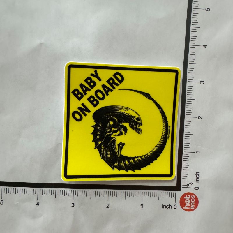 Sticker - Alien Baby On Board - hotRAGS.com