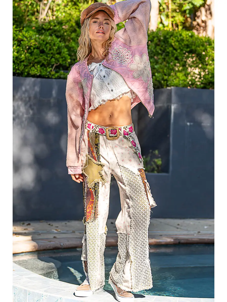 Pant - Patchwork Detail Woven - hotRAGS.com