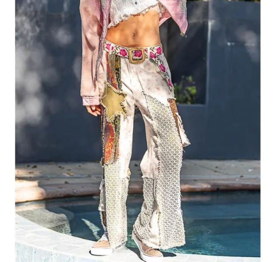 Pant - Patchwork Detail Woven - hotRAGS.com