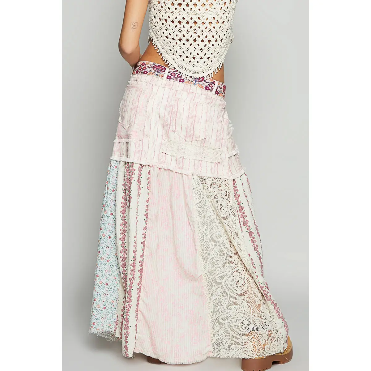 Skirt - Patchwork Woven Floral - hotRAGS.com