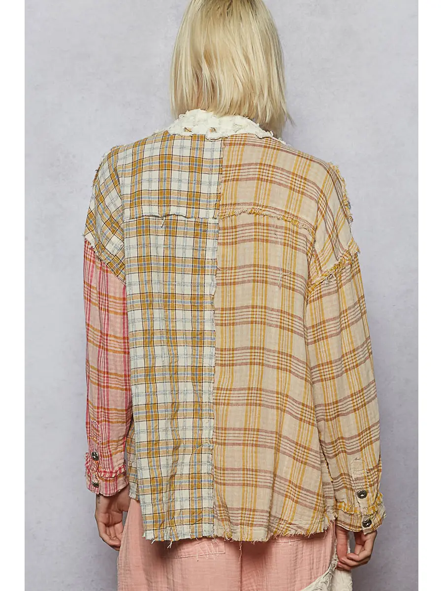 Cardigan - V Neck Patch Contrast - hotRAGS.com